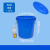 加厚大号垃圾桶工厂户外环卫分类塑料桶商用厨房圆桶带盖水桶 蓝色380#铁柄桶不带盖约210升