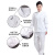食品厂工作服套装长袖生产车间白色劳保服加工烘焙行业面点定制 白色夏季薄款上衣配（M001）帽 S