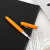 PIMIO毕加索钢笔美工笔弯头弯尖硬笔书法练字男女士练字成人学生用礼盒装 免费刻字 橘黄色钢笔0.5mm