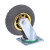 上柯 WY204 橡胶轮工业转向轮 重型轮橡胶轮活动万向轮脚轮 8寸定向脚轮