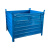 定制金属周转箱物流箱铁屑箱重型铁箱可以堆叠废料箱可以叉车方便运输 1200*1000*100 蓝色