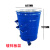 铁垃圾桶360L环卫专用挂车桶户外铁垃圾箱环卫市政大圆创意 足2.0超厚蓝色带盖桶89斤重