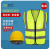 国标工地安全帽定制logo印字反光衣施工安全头盔反光背心马甲套装 烤漆钢钉(蓝帽)+橙色(网布)