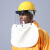 透明防护面罩安全帽面屏电焊打磨防冲击耐高温防飞溅安全防尘面具 黄色安全帽+PC进口面屏1.5mm加厚