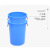 质然 全新料加厚大水桶 带铁柄塑料圆桶 户外储水塑料桶 工业环卫物业大桶 不带盖蓝色60L铁柄桶（440*355*530mm）