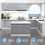 家易仕2024新款家用大理石岩板橱柜水槽柜厨房一体柜组合厨房柜子橱柜灶 平面款 90cm