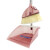 普利赛拉 扫把簸箕套装 学校物业扫帚软毛扫地笤帚 粉色 TTB-100