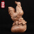 桃木公鸡摆件十二生肖鸡摆件实木吉祥物工艺品木雕木质办公室 小号鸡摆件高9长4.5宽3.5厘米