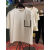 金欧达男士短袖夏季韩式重磅宽松潮牌潮流个性分割纯色大口袋休闲T恤衫 白色 S8090斤