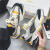 品牌断码2024四季新款男士运动休闲鞋子网布鞋跑步运动鞋厚底增高男鞋 白黄 39