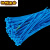 自锁式尼龙扎带大中小号塑料扣带固定捆扎带绑束线带宽.毫米F长厘米(条 蓝色 宽7.6毫米/长35厘米(50条)