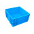 加厚正方形周转箱塑料零件盒收纳正方型塑料箱收纳盒工具箱物流箱 单格蓝色：400x400x130mm