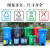 大号平口垃圾分类垃圾袋一次性可降解加大社区物业四色厨余塑料 灰色其他垃圾100X120 50只