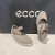 ECCO爱步代购单鞋女新款舒适牛皮浅口魔术贴坡跟妈妈鞋菲莉系列217313 皮粉色217313-02386 38