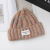 蒂潤石（DIRUNSHI）帽子女冬季新款贴布针织帽大头围毛线帽百搭显脸小保暖堆堆帽冷帽 乳白色 均码