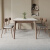 凯莱宝现代简约岩板餐桌椅组合胡桃色长方形家用实木餐厅客厅厨房吃饭桌 桌+2椅(巴西橡木) 75cm 120x70x