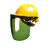 OIMG定制适用沁度定制电焊面罩配安全帽式焊工防护面具防烤脸护脸全脸焊头戴式焊帽 适(绿色)面罩+三筋透气(黄色)