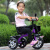儿童三轮车/脚踏车/小孩手推自行车/男女宝宝玩具单车1-3-6岁童车 红色低配发泡轮