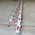 罗德力 升降道闸栏杆 挡车栅栏铝合金八角杆双杆带栅栏 85*45mm长度4米 红白色
