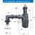 水槽PP虹吸防臭器 防臭壶 P型防实验室瓶式存水器 存水弯 回水弯 套餐出口40长款+黑色下水软管