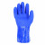 801防滑耐油橡胶手套加厚工业耐酸碱乳胶化工棉毛浸塑手套 （5付装）301蓝色磨砂 XL男大号27cm劳保批发