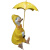 莎庭（SARTILL）美式乡村鸭子摆件仿真卡通动物树脂户外庭院花园装饰园艺造景摆设 蓝侣鸭打伞