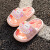 长旅新款夏季可爱儿童拖鞋卡通小熊防滑耐磨室外粉色小兔子儿童拖鞋 粉紫 24-25