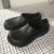 彬单 防水雨鞋EVA材质男女厨房防油舒适减震 黑色10（有孔） 43 
