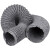 加厚PVC尼龙布伸缩通风管排气管排风送风管道高温排烟管风管软管 内径125mm*10米1根