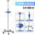 新特丽 输液架 不锈钢带脚座移动式带轮点滴架吊瓶架折叠高低可调节多功能可伸缩架 五脚C款