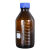 适用加厚玻璃GL45蓝盖试剂瓶密封化学实验瓶耐腐蚀样品瓶红盖四氟垫瓶 棕色1000ml蓝盖+硅胶圈