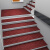 益美得 QD632 楼梯踏步垫防滑台阶贴垫条纹脚垫地垫 红色30*100cm