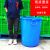 加厚特大号塑料桶带盖垃圾桶厨房商用圆形收纳桶小区户外环卫 50红色无盖 仅桶
