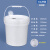 加厚食品级塑料桶圆桶密封桶小水桶油漆桶2l5L20KG25升酱料桶 乳白色