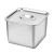不锈钢方形果酱盆带盖四方盆商用厨房味点调料盒佐料盒酱料桶 201正方盆18cm+开口盖+勺