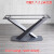 定制适用轻奢餐台脚桌腿桌子腿大理石桌架不锈钢金属桌脚定制 黑色 大号 可配1.8至2.0米