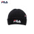 斐乐（FILA）情侣毛线帽2021冬季保暖圆帽时尚百搭休闲弹力保暖运动帽 正黑色- 正黑色-BK XS