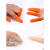 一次性手指套乳胶橡胶硅防护指头套耐磨无尘加厚防滑保护套 橘色防滑300只 S