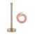 月桐（yuetong）皇冠头金色礼宾杆隔离护栏围栏 YT-D0564 含金色杆+金钩粉色麻绳 950×320×51mm 1套