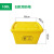 适用于医疗废物周转箱专用40L60L100L整理转运箱子垃圾桶利器盒黄色 加厚100L1个