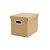 牛皮纸质档案文件装书整理箱加厚箱子搬家打包纸板箱 1号6L25.5*18*13.5 无手环 收纳箱(配手环)+拉菲草