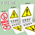 PC塑料板禁止吸烟安全标识牌警告标志配电箱监控仓库消 当心机械伤人(PVC塑料板) 15x20cm