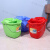 塑料挤老式手压地拖桶拖地拖把桶手动水桶拧水单桶旋转墩布桶 502苹果绿一套(带篮子)+1个篮子