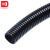广威隆 PE黑色波纹管 尼龙塑料穿线软管 阻燃黑色PVC电线电缆护套弱电管 6分 (20厘约50米)