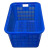 普力捷 物流箱长方形镂空工业收纳篮加厚塑料周转筐可叠加  外径610*430*320蓝色