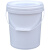 定制20L加厚塑料桶密封桶带盖水桶圆桶化工桶涂料桶空桶酱料桶机 1L水桶-带盖白色5个装