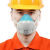 硅胶防工业粉尘透气打磨煤矿装修灰尘口鼻罩 蓝色硅胶210160片活性炭滤棉