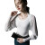 戴丽格春季新款设计感短纯色透气网纱小衫法式长袖上衣 黑色 均码