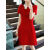 ODPV喜庆女装 年轻 平时能穿2024夏季新款新中式夏天连衣裙女时尚减龄 红色 8824# XL【建议115-130斤】