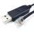 定制USB转RJ12 6P水晶头基恩士通讯线 RS232人机界面通讯线替适配 黑色 基恩士专用 5.0m